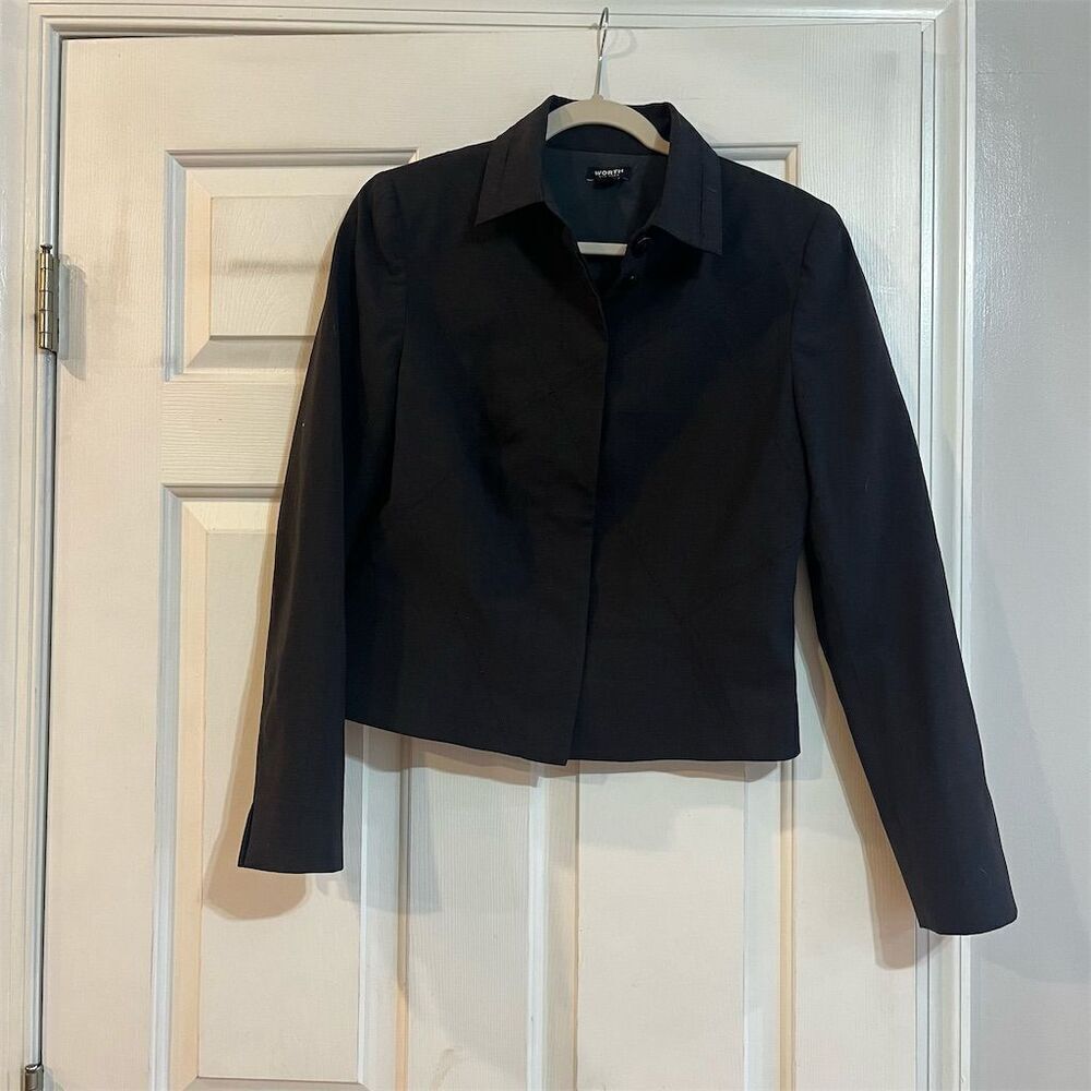 Worth New York Women's Gray Blazer Jacket Size 6 Tailored Fit